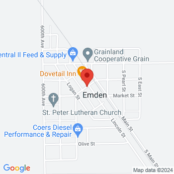 map of 40.2986537,-89.4851011