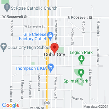 map of 42.6055549,-90.42985019999999