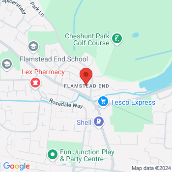 map of 51.714085,-0.05153199999999999