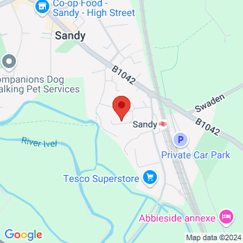 map of 52.1248516494,-0.2836467315