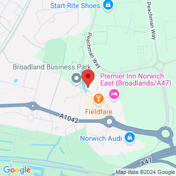 map of 52.6293829475,1.3717794694